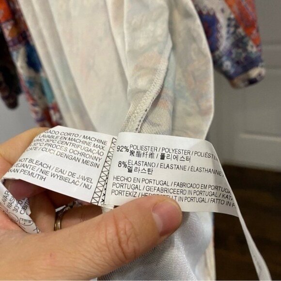 Pull & Bear Velour Hippie Kimono Bohemian Open Front Fringe Aztec Size Medium - Picture 4 of 5